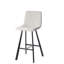 Ensemble de 2 tabourets de bar modernes en tissu texturé gris clair avec dossier et repose-pieds ergonomiques