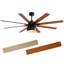 52 Inch Ceiling Fan With 6 Speed Wind 8 Dual Colours Blades Remote Control Reversible Dc Motor With Light