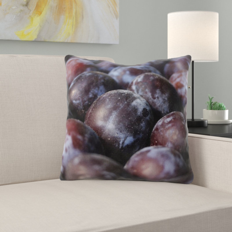 Coussin décoratif prune