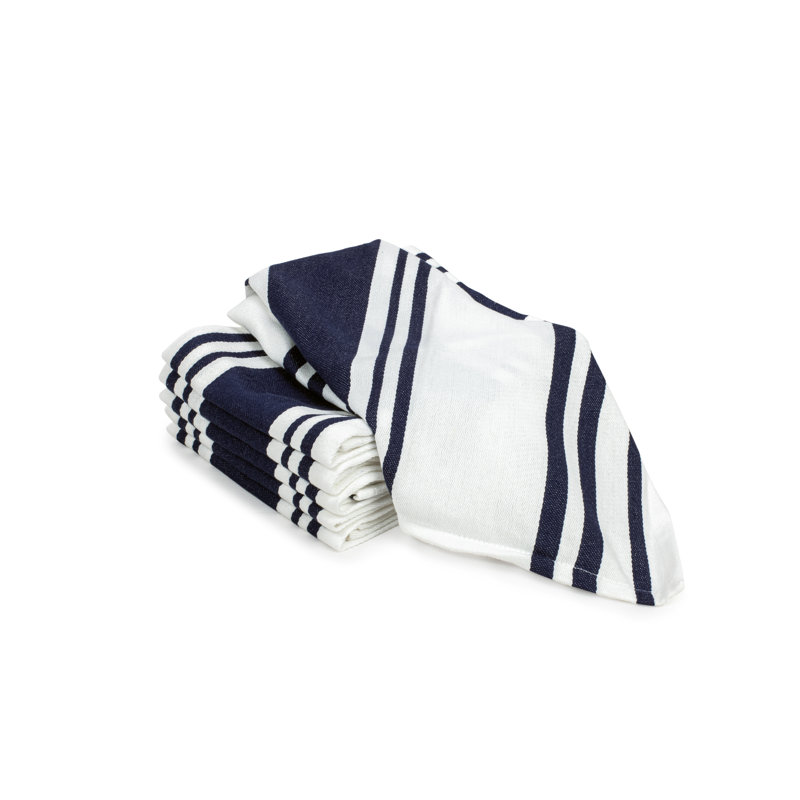 Cotton Stripe Jacquard Dish Cloth Kitchen Towel, Blue