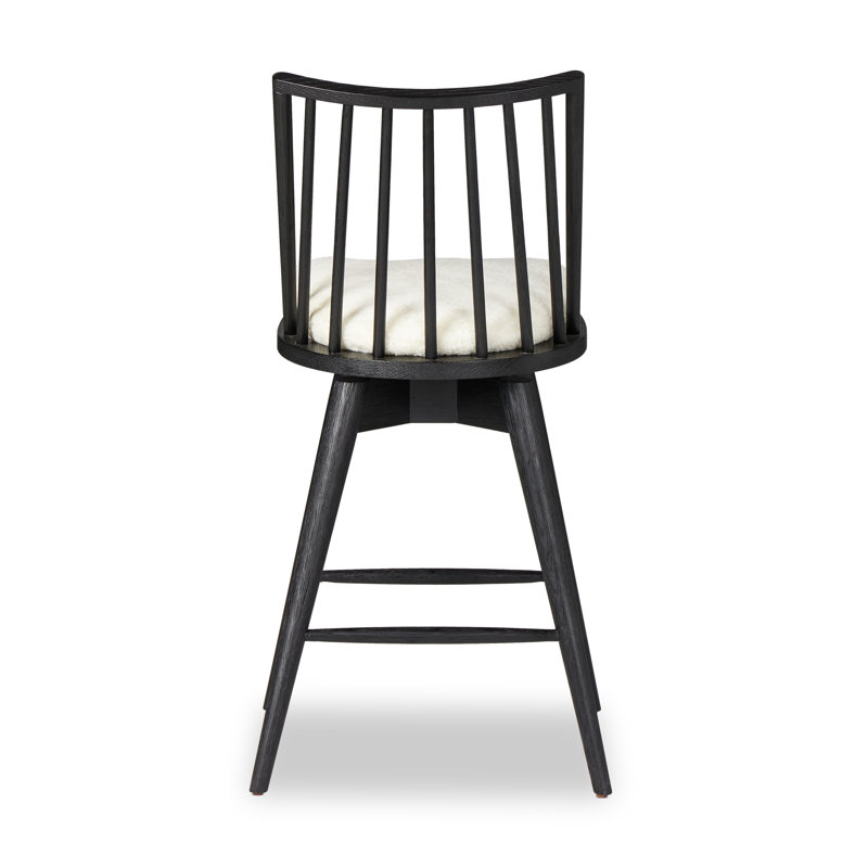 Lewis 27 Stool, Counter Stool (26.98" Seat Height), Whiskey Saddle/Top Grain Leather