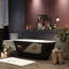 Baignoire profonde autoportante en acrylique avec drain chromé, baignoire ergonomique pour la salle de bain