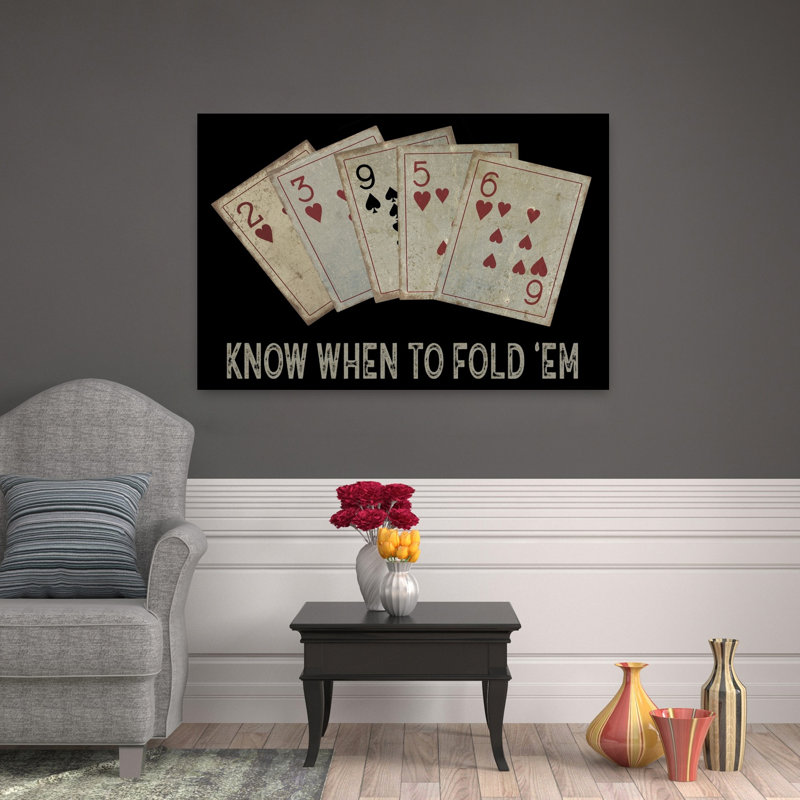 «Know When To Fold 'Em», art contemporain abstrait, H 32 po x l 48 po