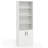 70" Bookcase With Adjustable Shelves With 2-door Cabinet Multipurpose Display Rack White