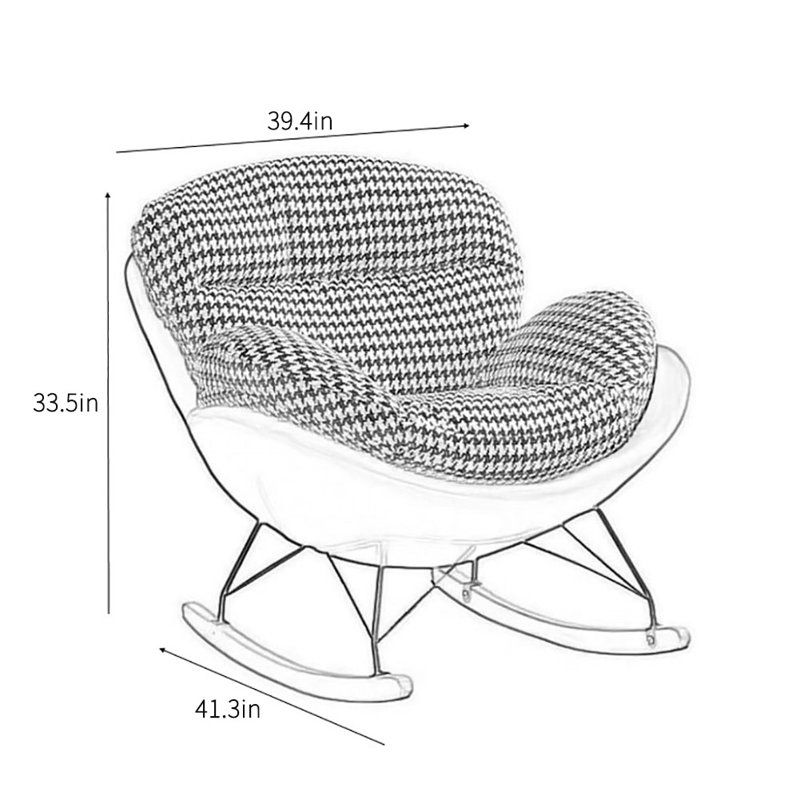 Chaise berçante simple en treillis simple, Vert