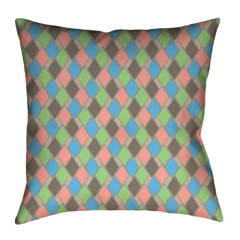 Housse de coussin Katelyn Elizabeth, 20 po x 20 po, Polyester, Brun / Vert