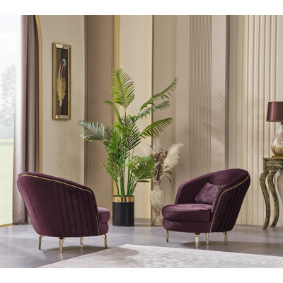 Chaise d'appoint Kika, bourgogne