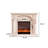 47.24"White Retro Solid Wood Electric Fireplace-118486510