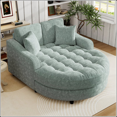 Luxueux canapé-lit en chenille avec mousse de haute qualité et conception capitonnée pour un confort et un style ultimes
