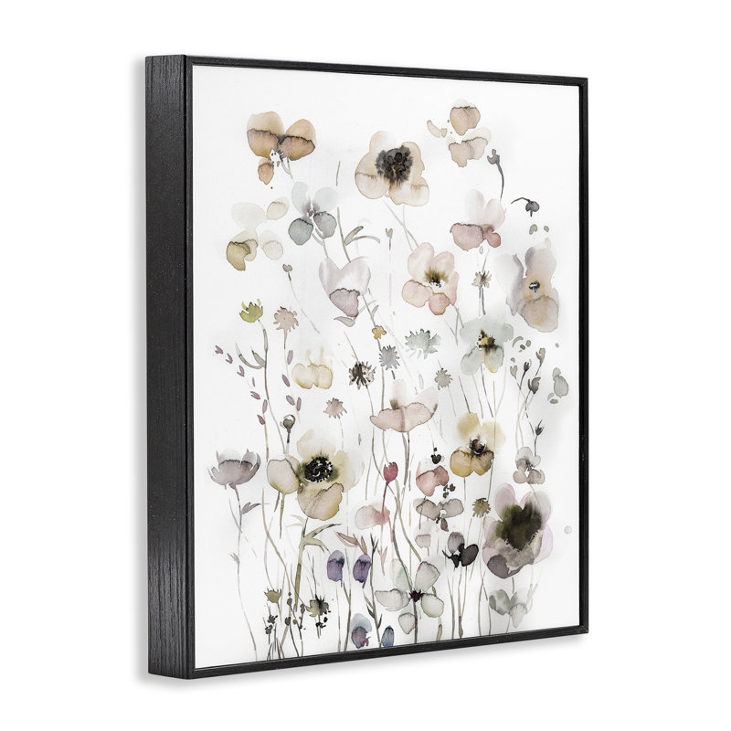 Art mural sur toile Stupell Industries Soft Cottage Florals par Incado, H 14 po x l 11 po x P 1,5 po