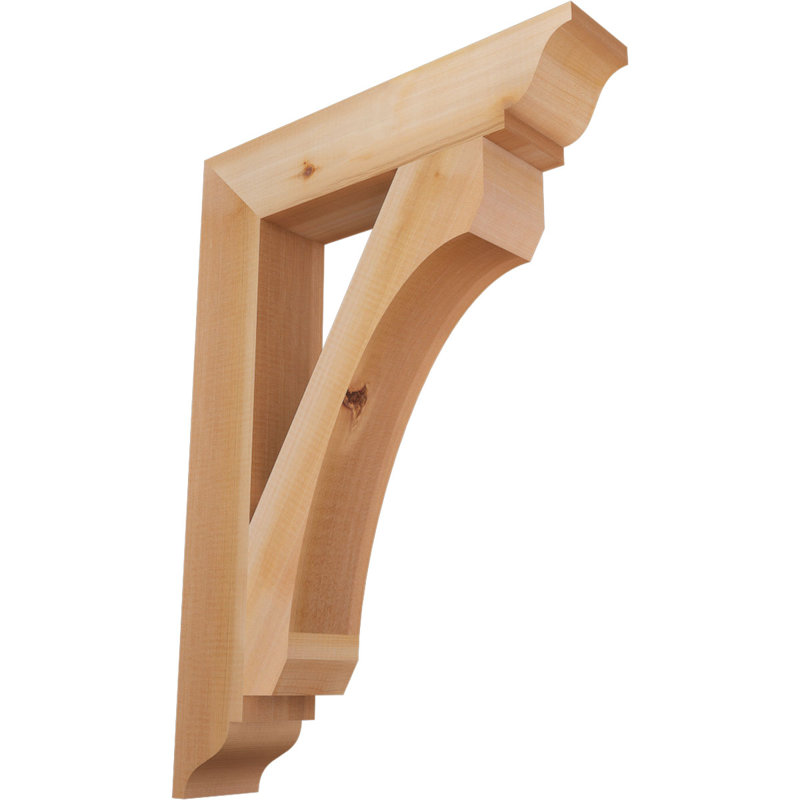 Support traditionnel lisse l 3 1/2 po x P 20 po x H 28 po, cèdre rouge de l'Ouest, Cèdre rouge de l'Ouest (lisse)