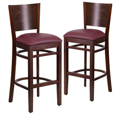 Claridge Solid Back Wooden Restaurant Barstool