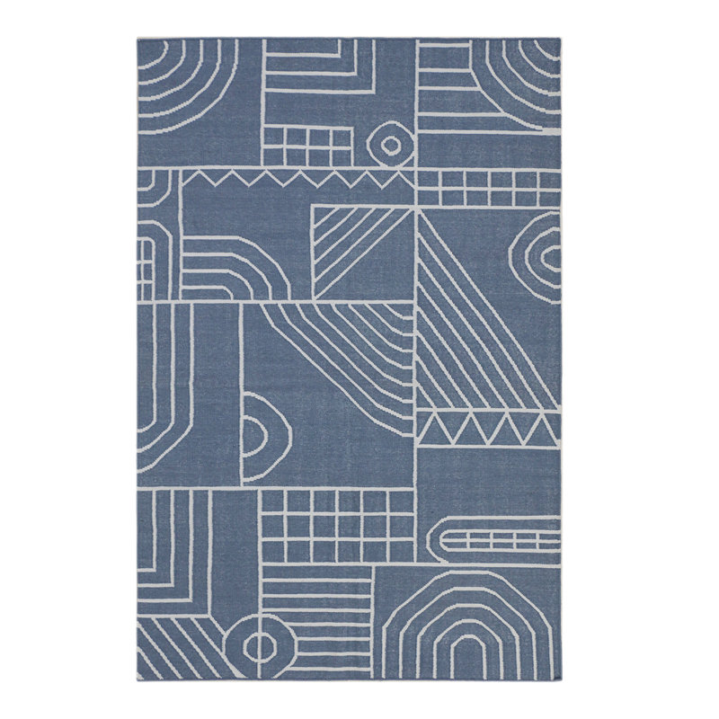 Ziggy Geometric Indoor / Outdoor Rug, Rectangle 6' x 9'