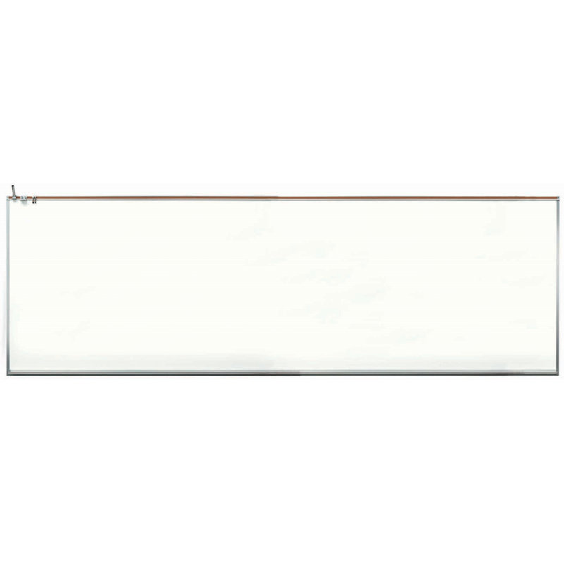 AARCO Magnetic Cork and Vinyl Mounting / Installation Required and Wall Aluminium Whiteboard, High Gloss White, 48" x 144"