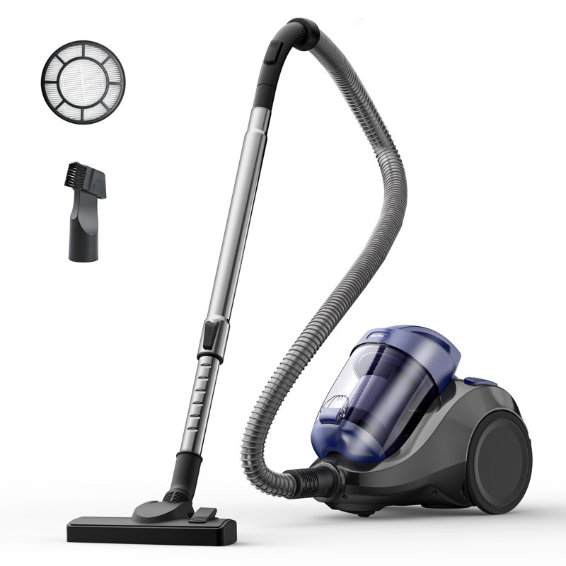 Canister Vacuum Cleaner, 1000w Bagless Vacuum Cleaner, Anti-allergen Hepa Filter, 2.5qt Dust Cup, 2-in-1 Crevice Tool, Low Noise, Corded Vacuum For Hard Floors, Carpets, Pet Hair