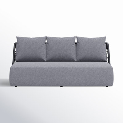 Lasker 76'' Wide Straight Patio Sofa with Cushions