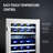 Ivation Dual Zone 23.43'' Built-In 46 Bottle Wine Refrigerator with Reversible Door