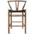 Counter Height Stool Farmhouse with Y Back Dark Woven Wood Kitchen Fully Assembled-836734641