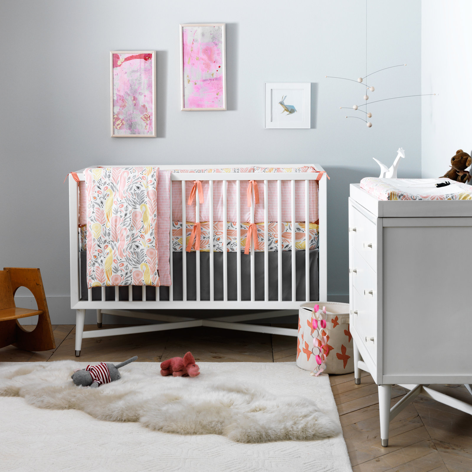 Paz 3 -in-1 Convertible Crib, French White