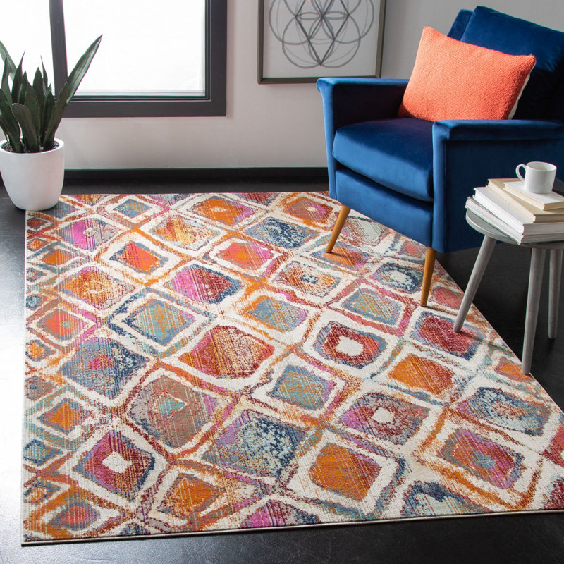 Damon Performance Geometric Rug, Rectangle 5'1" x 7'6"