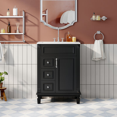 Meuble-lavabo 24 po avec lavabo en céramique