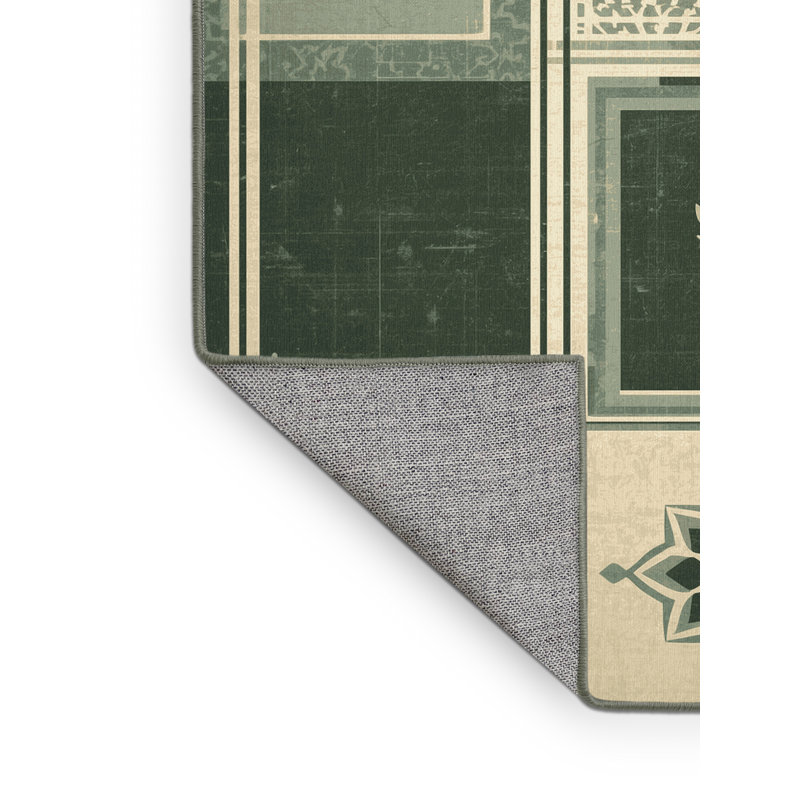 Tapis vert lavable à la machine Bates, 4 x 6