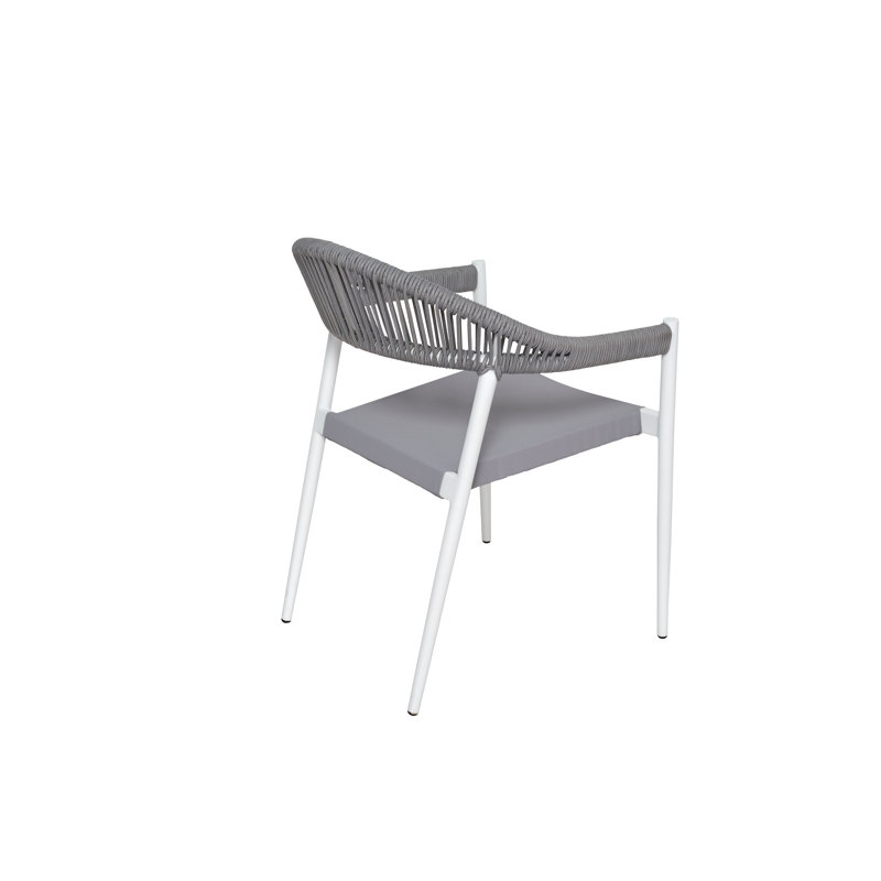 Chaise Tahiti, Gris / blanc