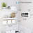 Bathroom Shelves Over Toilet 2+1 Set 16 Inch, Wall Mounted Toilet Paper Storage Floating Shelves With Farmhouse Decor Sign, Aesthetic Wall Organizer, White-125974695