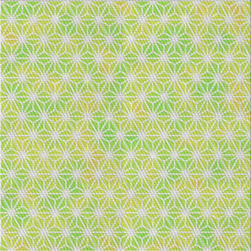 Tapis vert à motif géométrique Satterblanc, Carré 6 pi