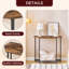 Small Entryway Table 2 Tier Half Moon Table With Metal Frame