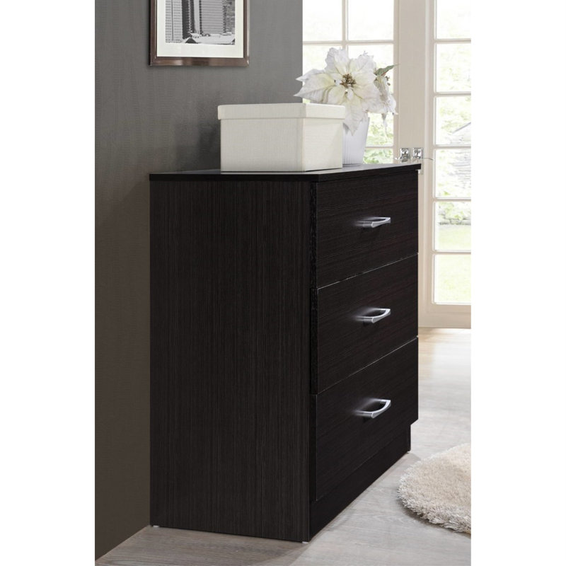 Commode 3 tiroirs Harry, Chocolat