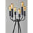 55'' Black Candelabra Floor Lamp