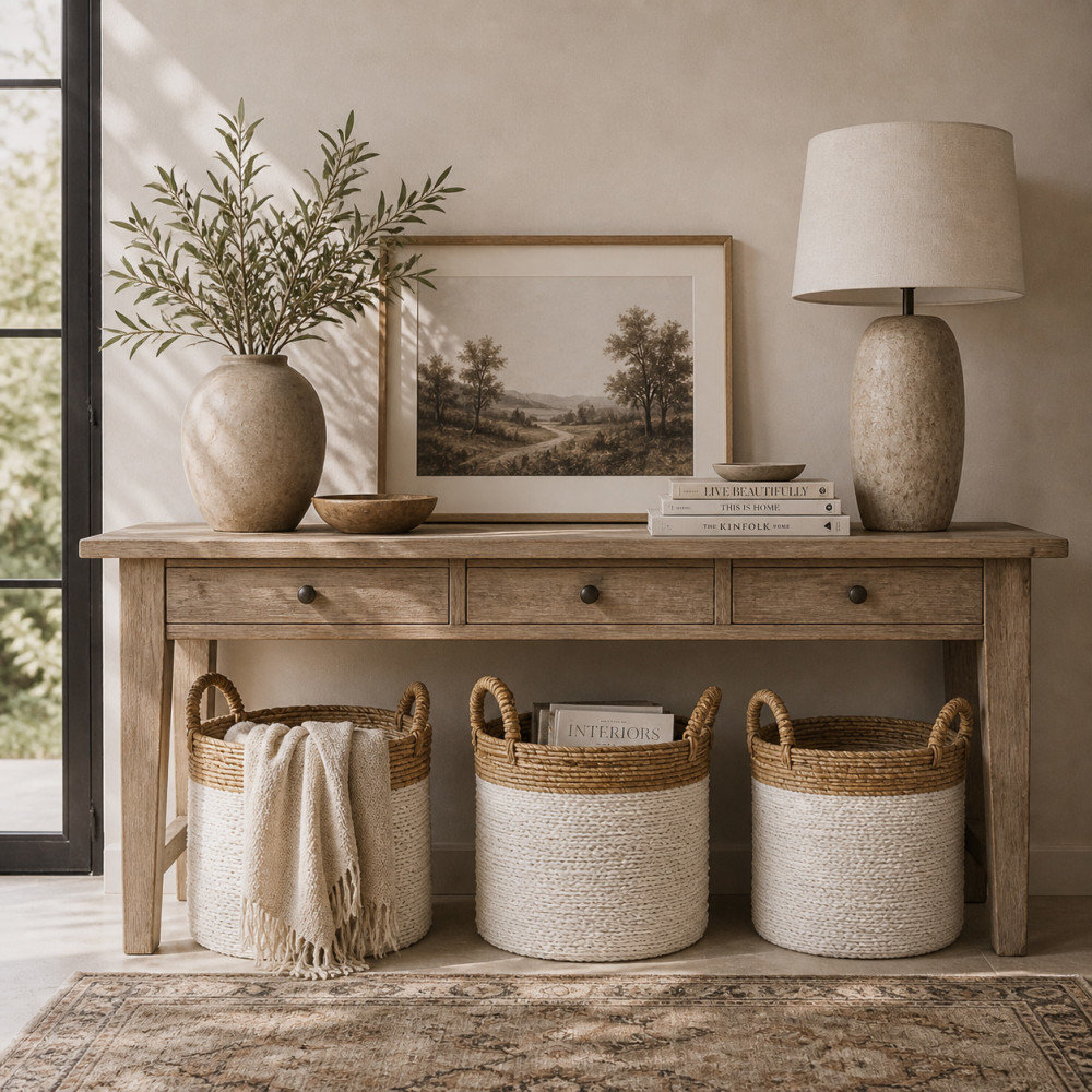 Handmade Seagrass Decorative Basket