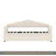 Lit de jour tapissier simple avec lit gigogne escamotable à hauteur réglable et port de charge USB et Type-C, structure de lit de jour avec 2 poches latérales, aucun sommier nécessaire, beige-1222892541