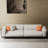 Nyair 111.8'' Square Arms  Compliant Sofa，Solid Wood Frame Couch