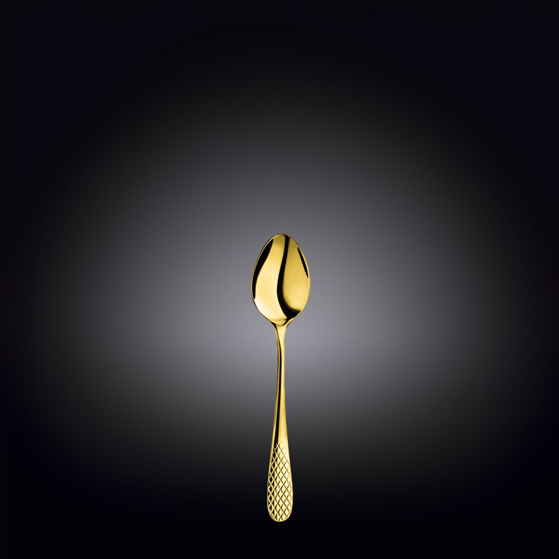 Julia Diamond Collection Stainless Steel Coffee Teaspoon , Gold