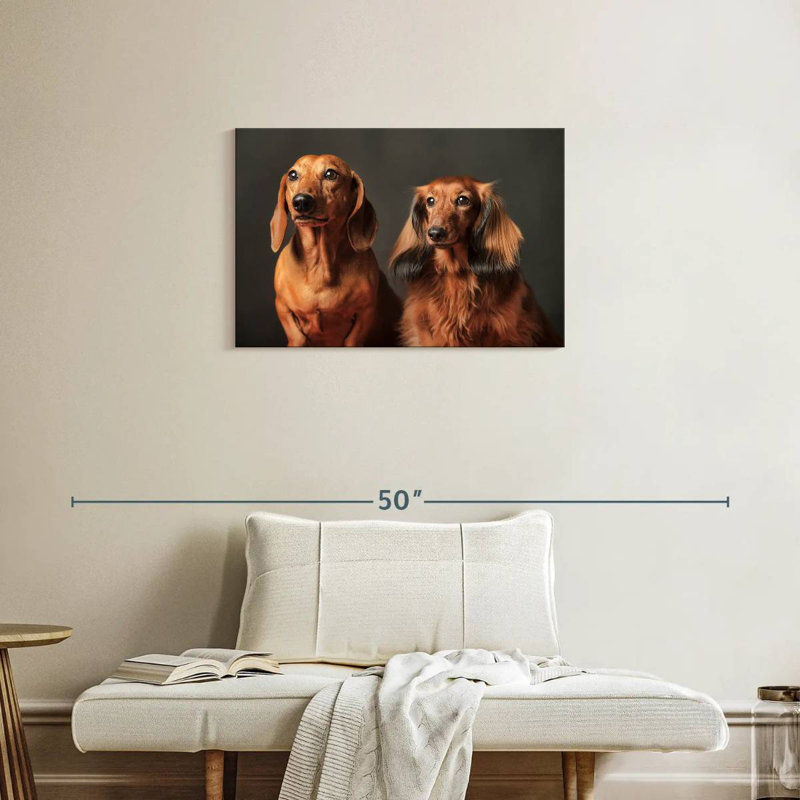Brampt Dachshund Couple, 20" H x 30" W