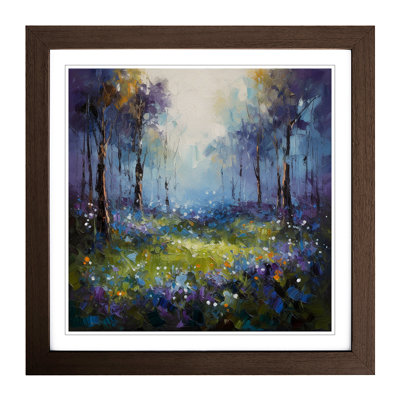 Bluebell Field Painting - Framed Print