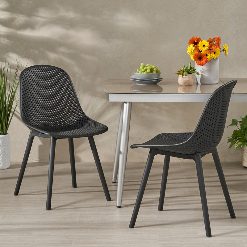 Chaise d'extérieur Posey - polypropylène noir