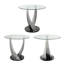 Jaleyza Round Glass Top Metal Base Dining Table