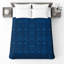 Couvre-lit matelassé bleu à motif fleuri toutes tailles-128736963