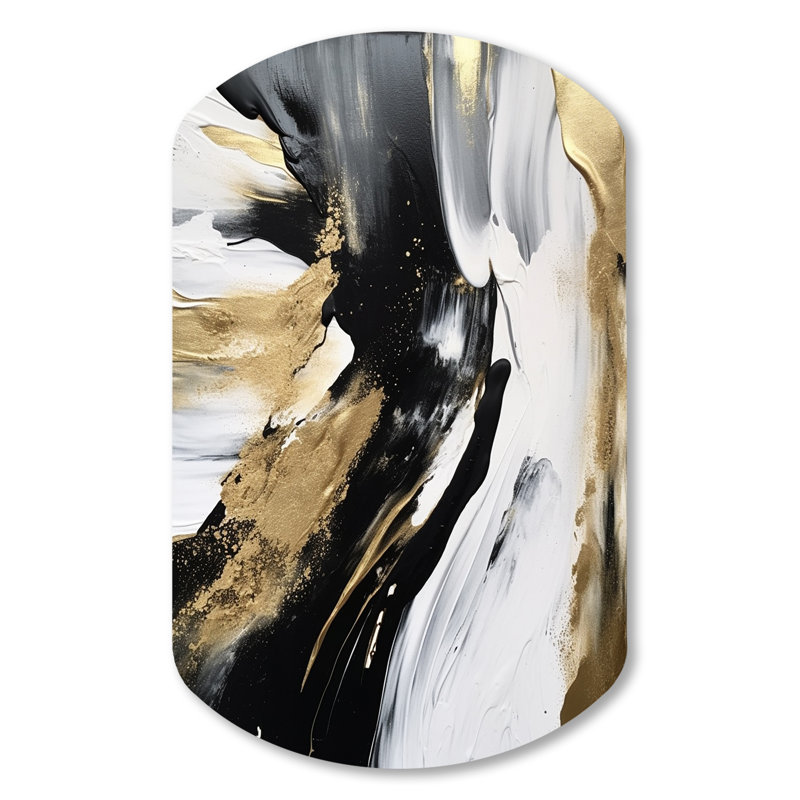 Gabel - Art abstrait en métal de forme irrégulière, H 31 po x l 19 po