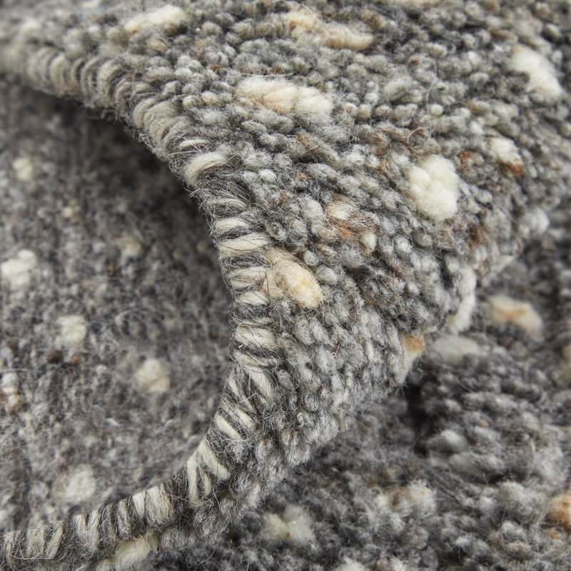 Dering Modern Polka Dots, Gray/Tan/Taupe Area Rug, Rectangle 5' x 8'