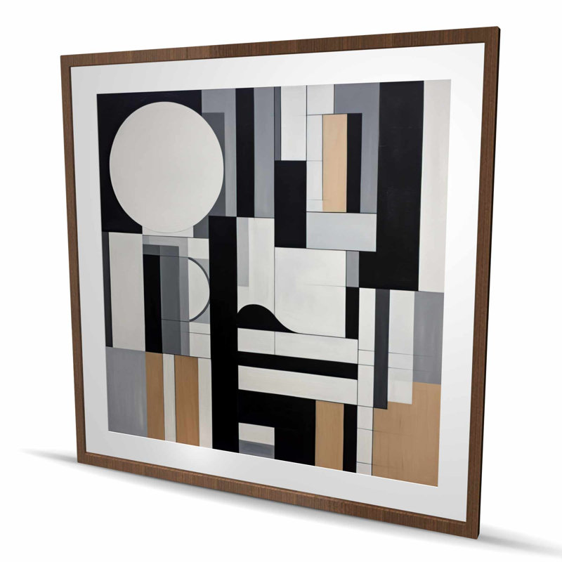 Overload - Patterns Gray Framed Matted Print for Home Decor