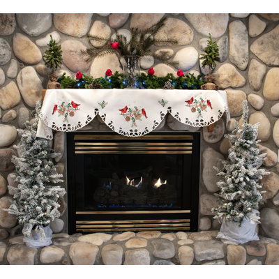 Red Cardinal Mantel Scarf (19"x90")