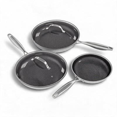 Stainless Steel Non-Stick Frying Pan Set
