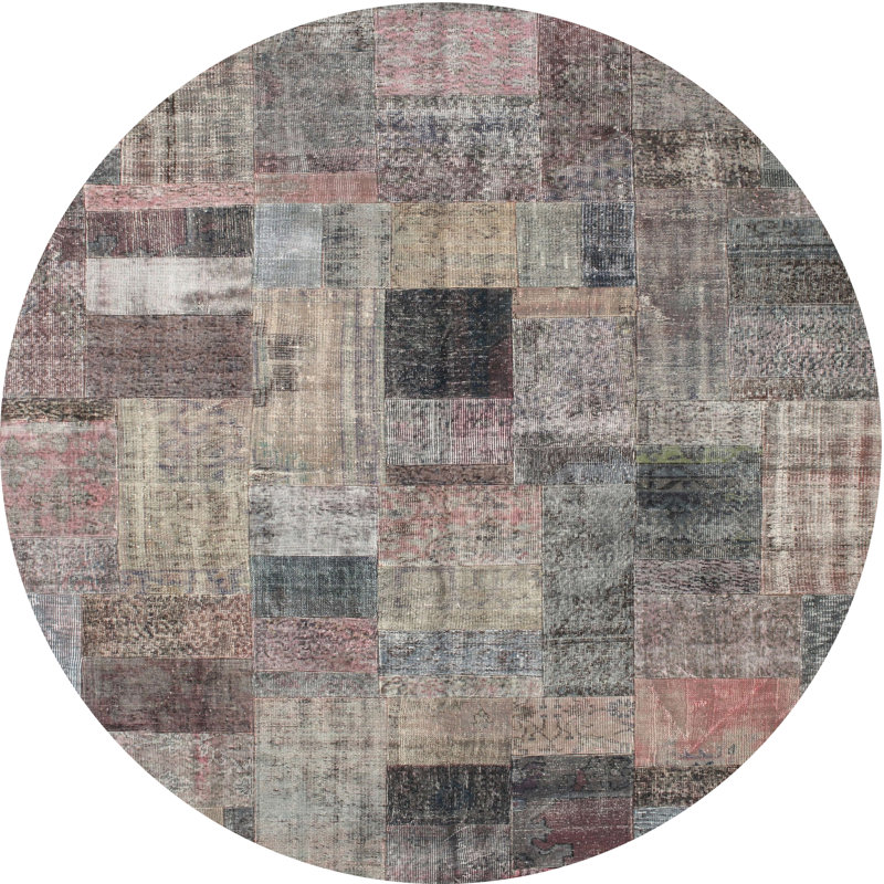Patchwork Indoor Rug, Round 5'