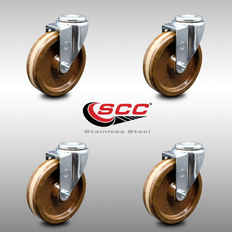Ensemble de roulettes pivotantes SS High Temp