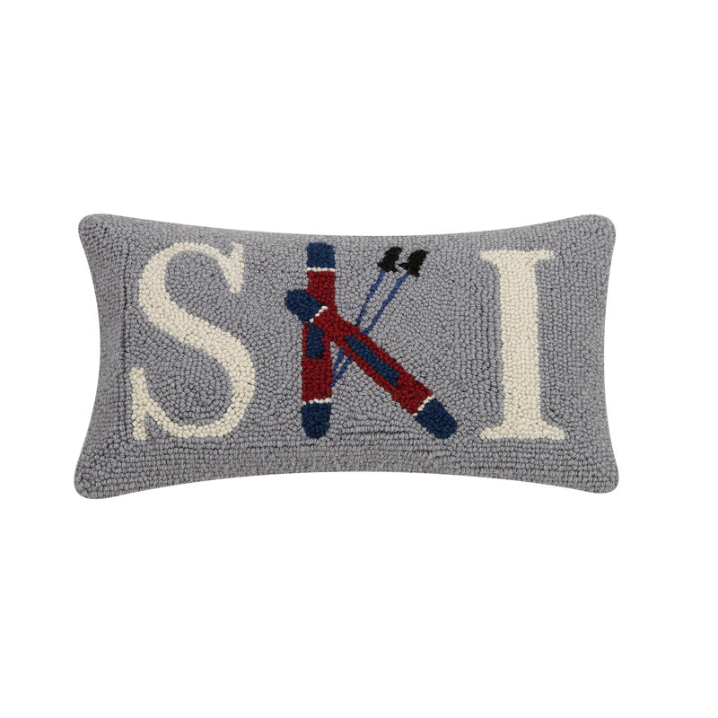Coussin en laine Ski