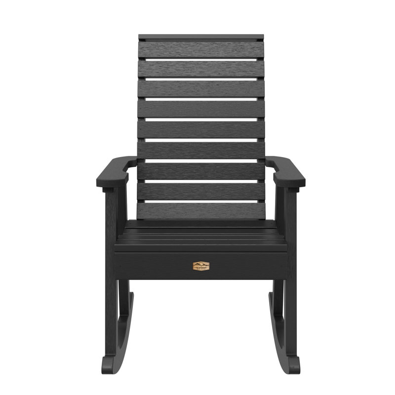 Chaise berçante en plastique Elisiah, Abysse
